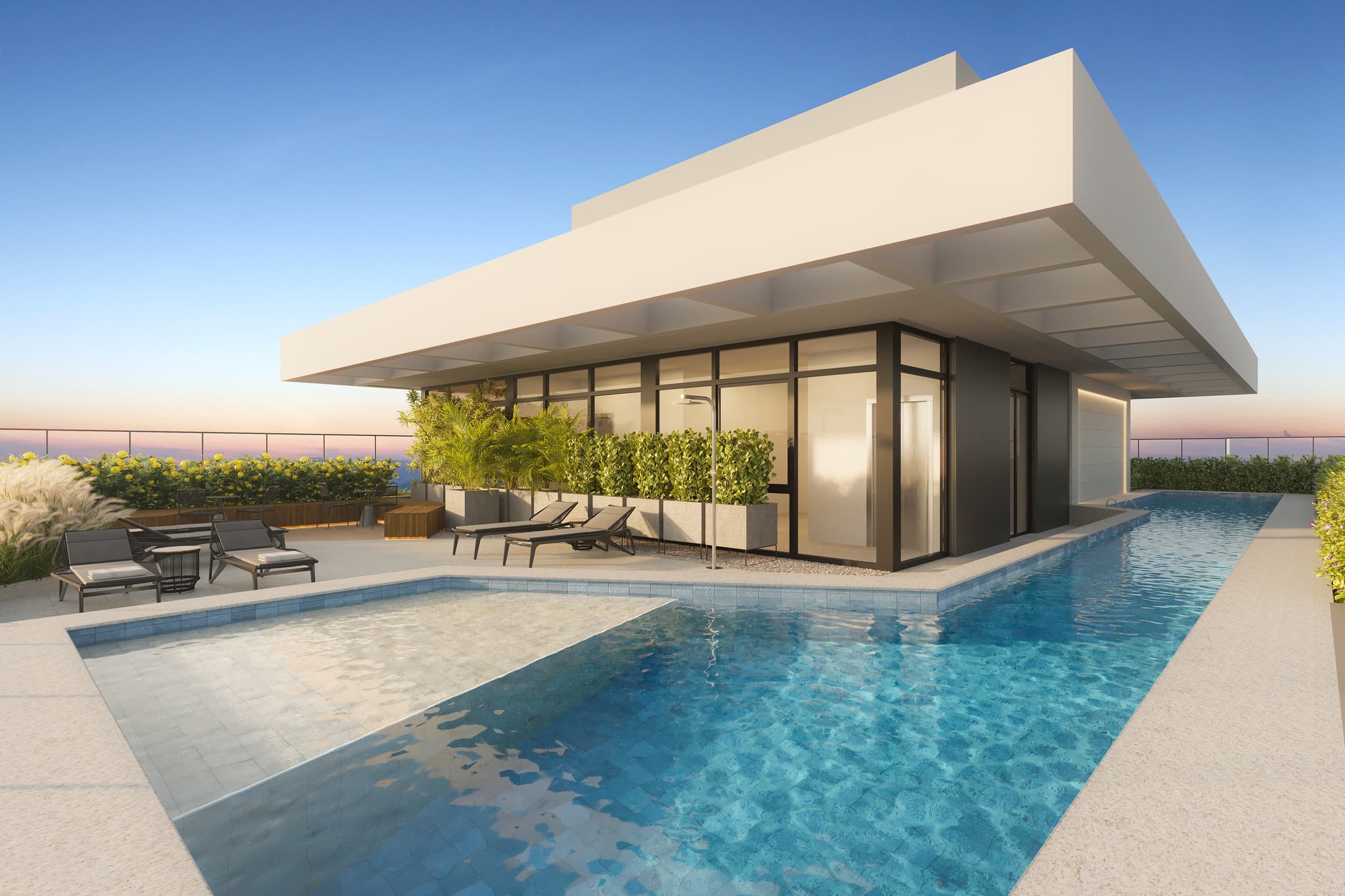 Piscina no rooftop